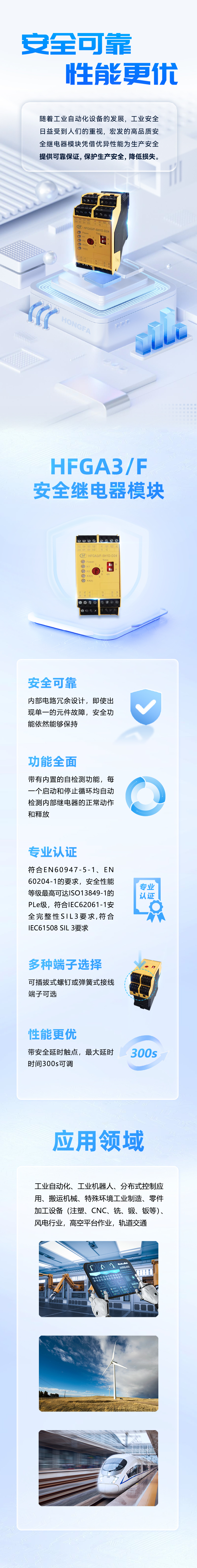 HFGA3/F安全繼電器模塊，安全可靠，性能更優(yōu)！